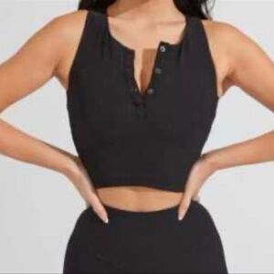 Buffbunny Henley ribbed top